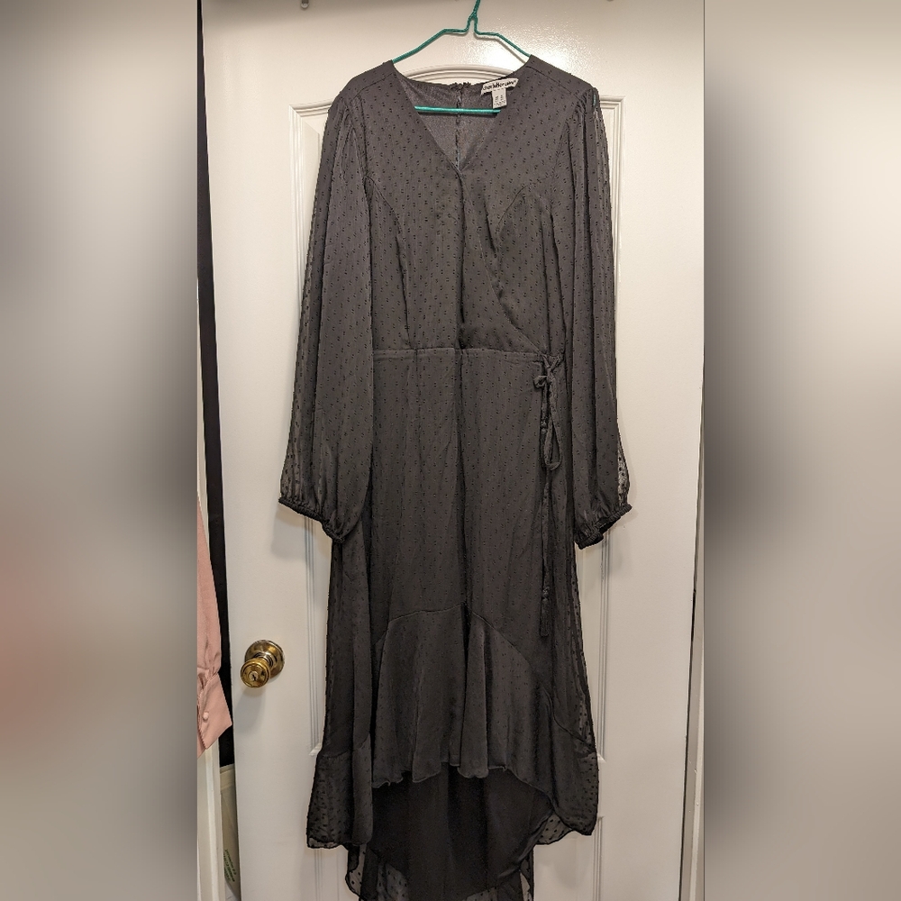 XL Asymmetrical high low black elegant mesh dress perfect condition!! worn once